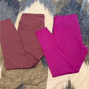 Purple and Brown Leggings Set